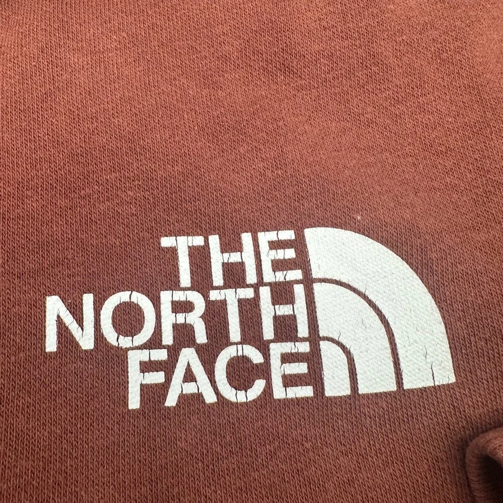 The North Face Mens XXL Brown Box Logo Hoodie Never Stop Exploring Pullover